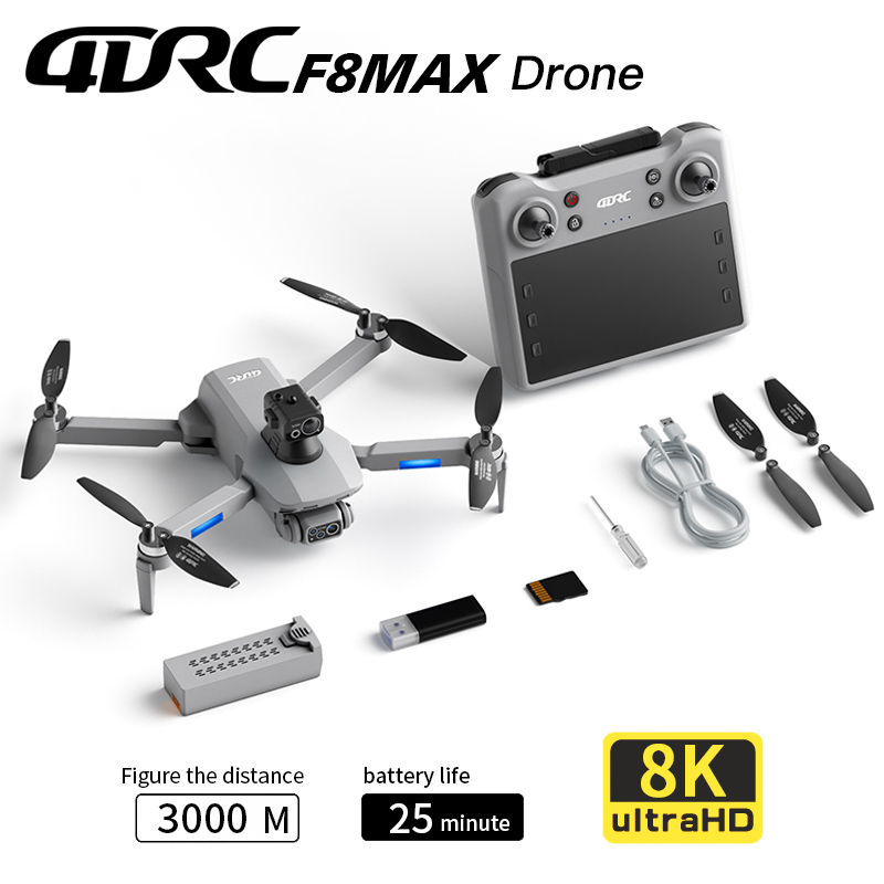 Drone Gimbal Brushless - F8 MAX GPS Дрон Профессиональная камера